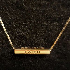 14K Yellow Gold 4 Sided Bar Pendant  NWT